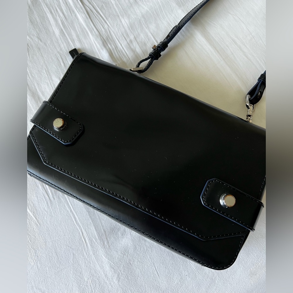 Mackage 2 in 1 Sleek Black Crossbody Bag
